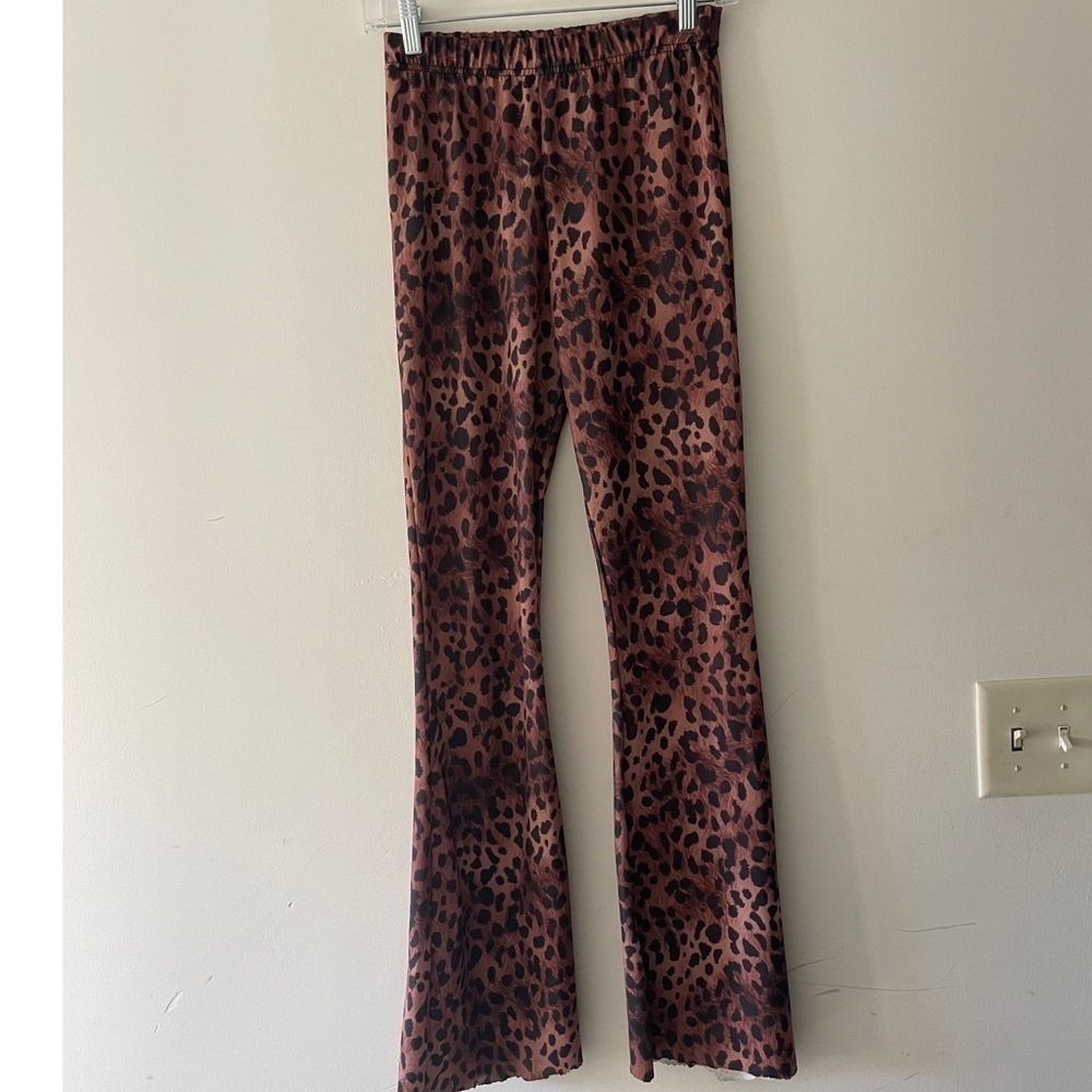 Nasty‎ Gal Leopard Print Flare Pants - Size 4